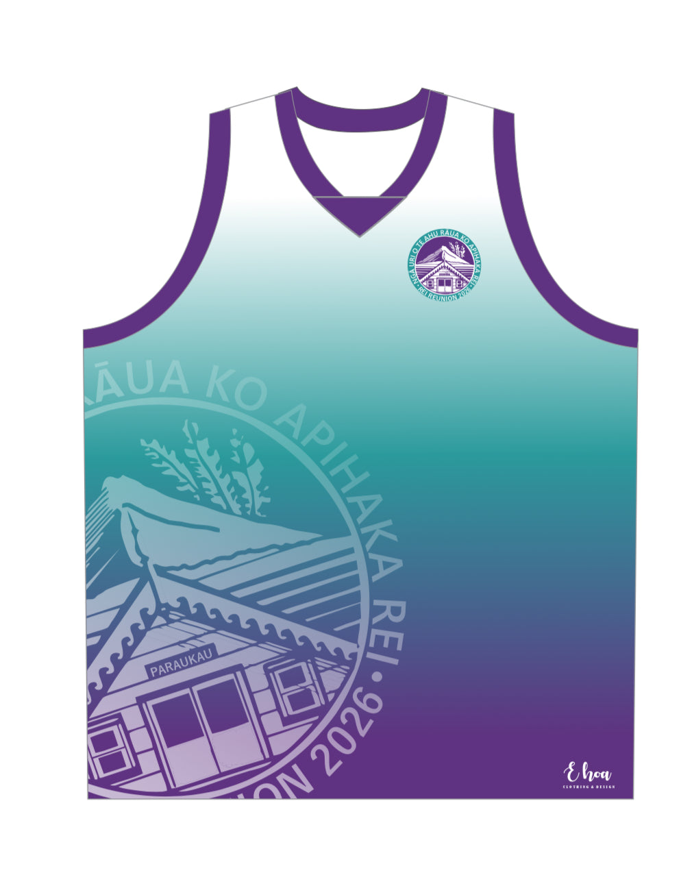 Ngā uri o Te Ahu rāua ko Apihaka Rei - Sublimated Singlet