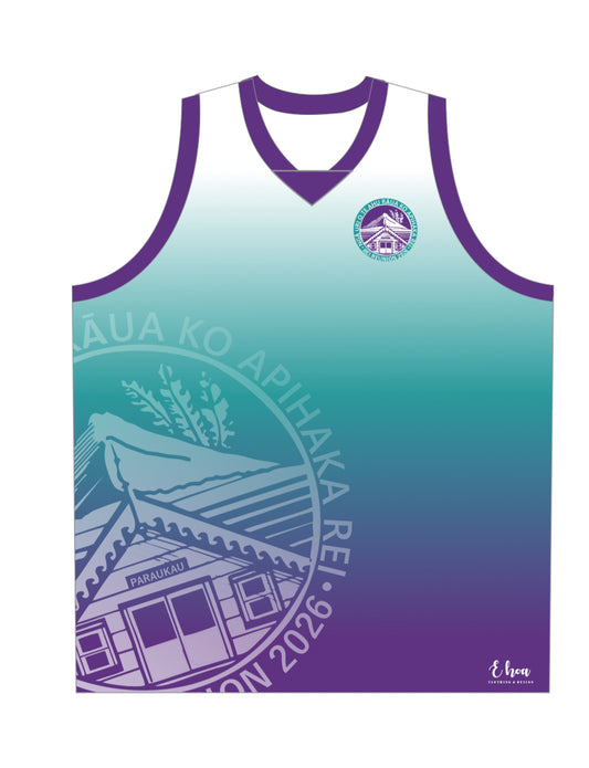 Ngā uri o Te Ahu rāua ko Apihaka Rei - Sublimated Singlet