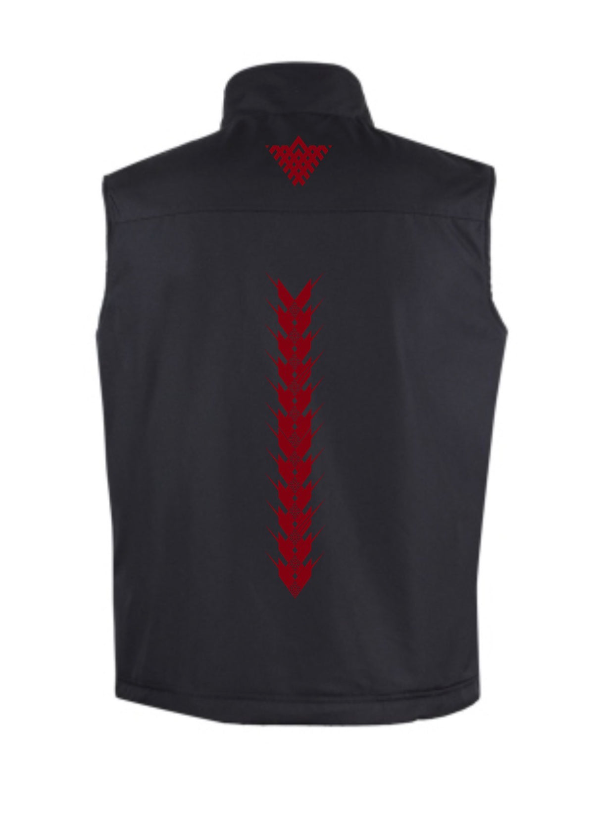 Ngāruahine Tāera 26 - Vest Black with Red